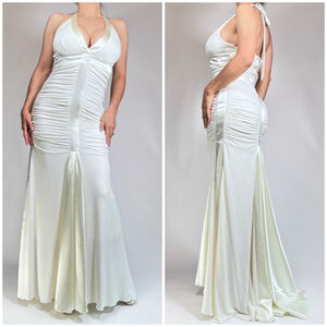 Women's Jessica McClintock Off White evening Gown Dress Size 6